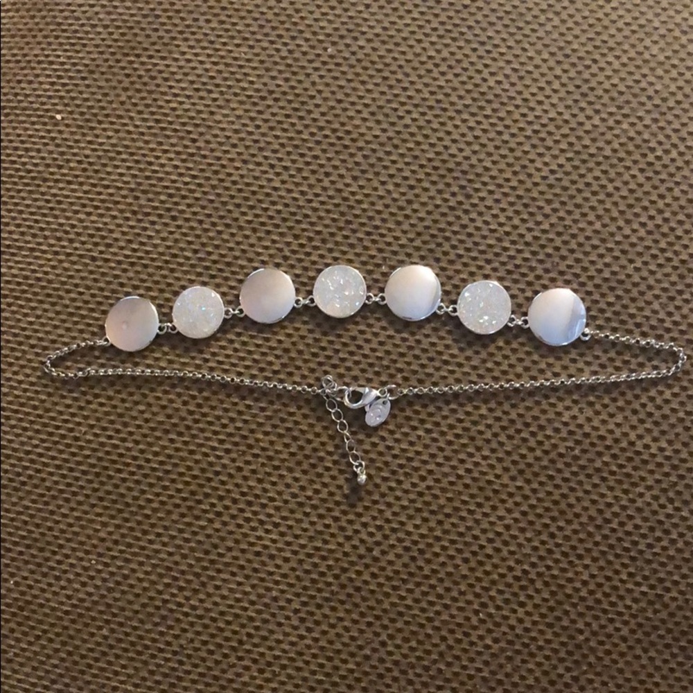 Silver short necklace
